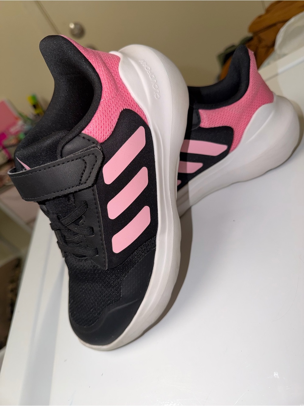 Adidas Kids' Pink & Black Athletic Sneakers